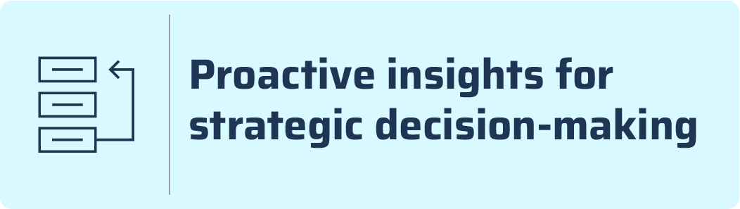 Proactive insights for strategic decision-making